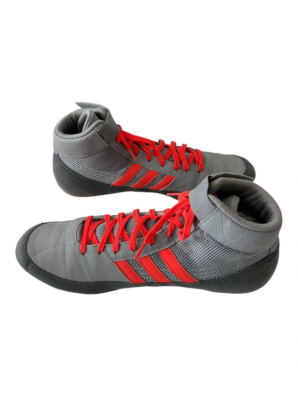 Adidas Mat Wizard 3 Men’s Wrestling Combat Sport Sz 12 Gray Solar Red Shoes